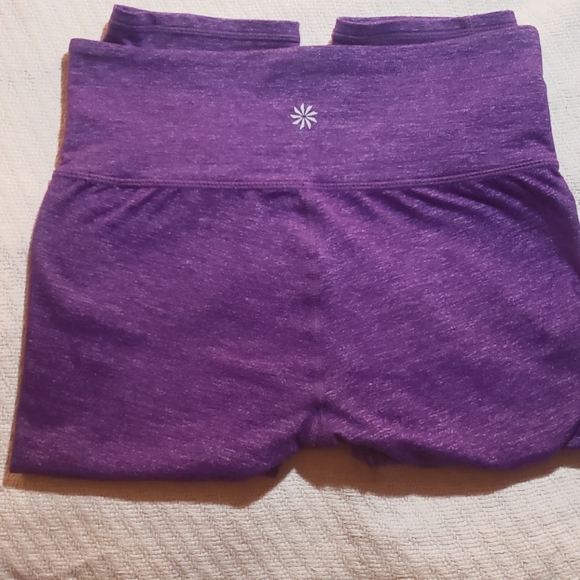 Athleta Heathered Purple Chaturanga Capri - Picture 4 of 5